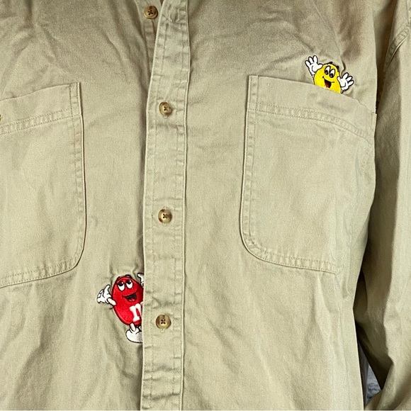 Vintage Planet Mars M&Ms Mens Button Up Shirt - Picture 3 of 6